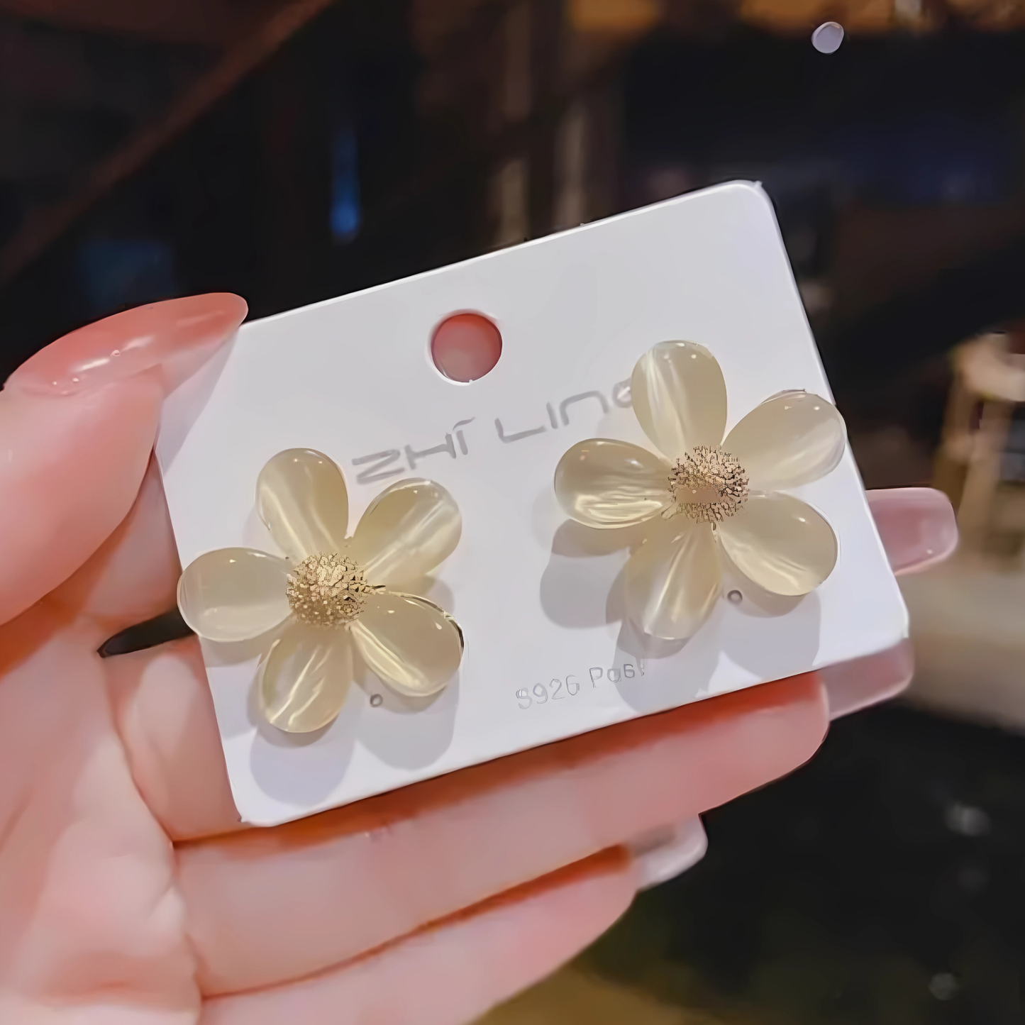 Minimalist Flower Korean Style Stud Earrings