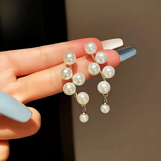 Gold Tone Multi Pearl Branch Dangles