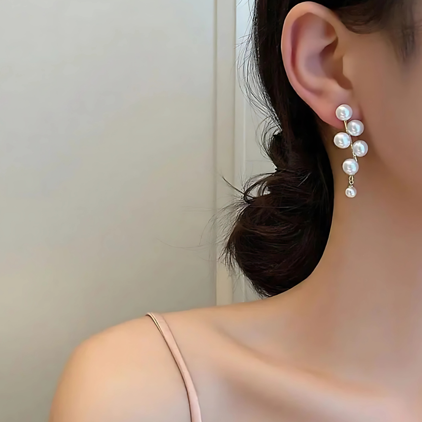 Gold Tone Multi Pearl Branch Dangles