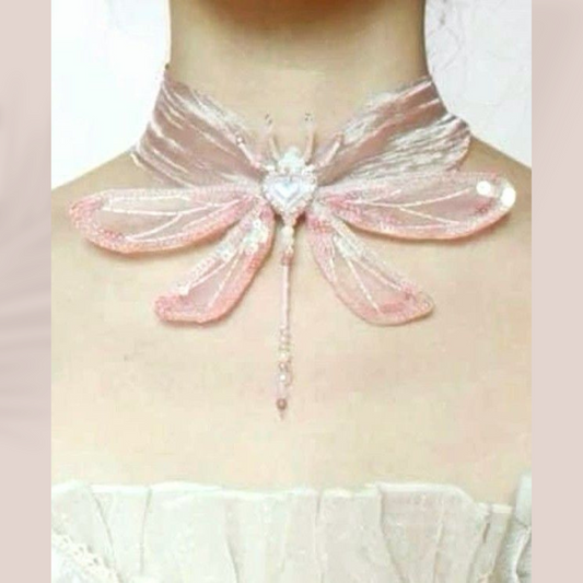 Whispers of Wings: Handcrafted Butterfly Neckpiece - A Fairytale Adornment