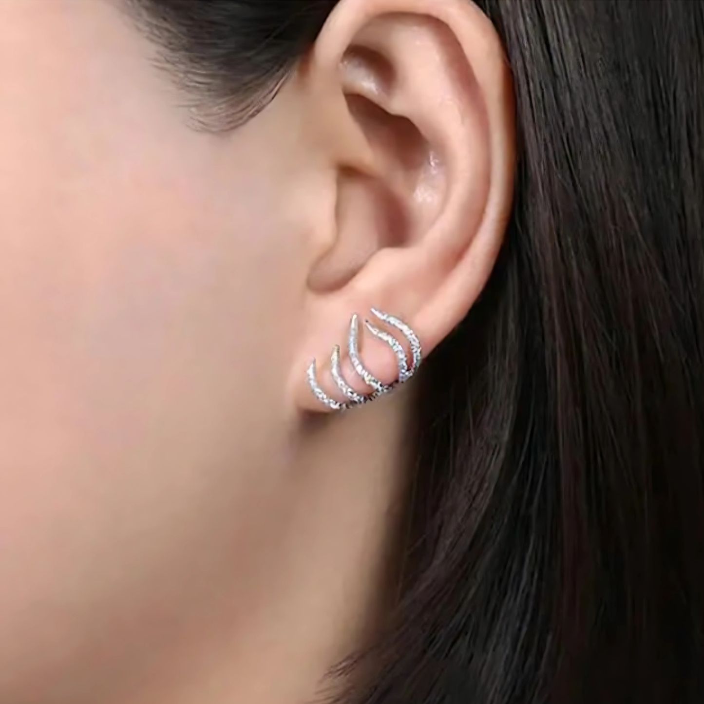 Unique Silver Ear Cuffs Korean Earrings