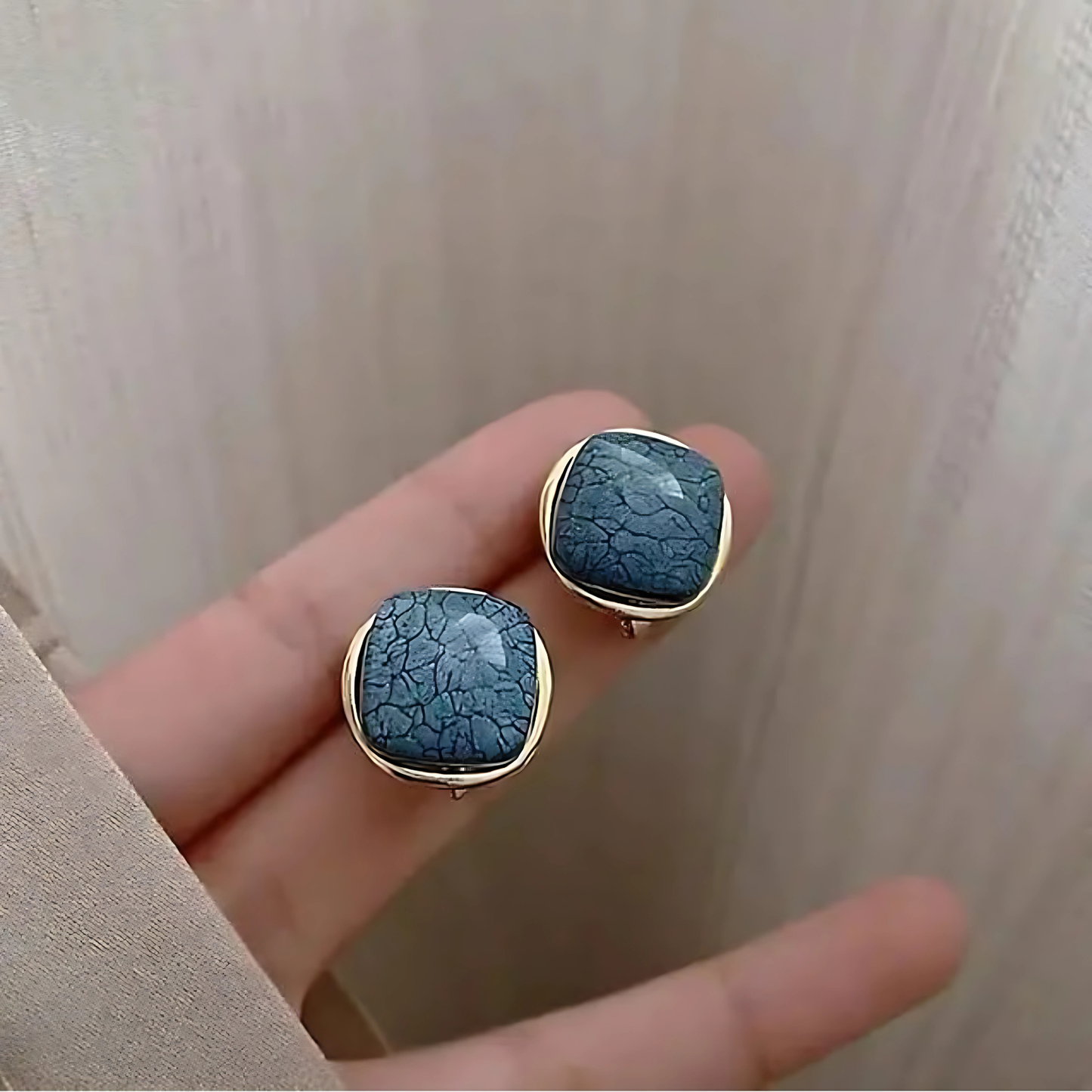 Vintage Style Blue Earrings