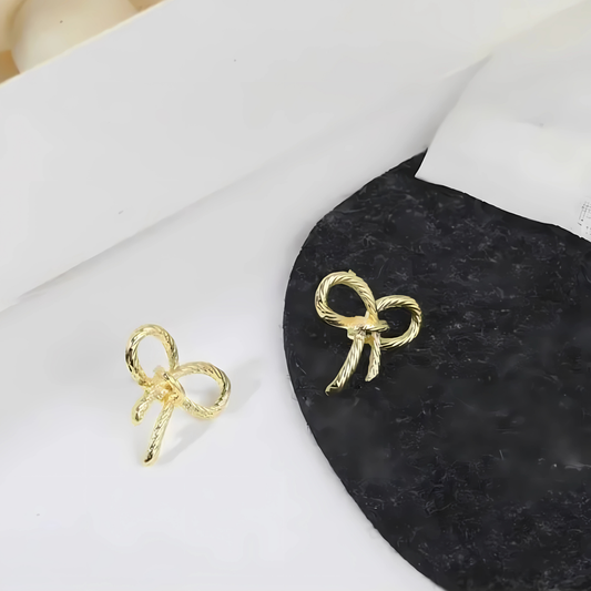 Elegant Twisted Bow Studs