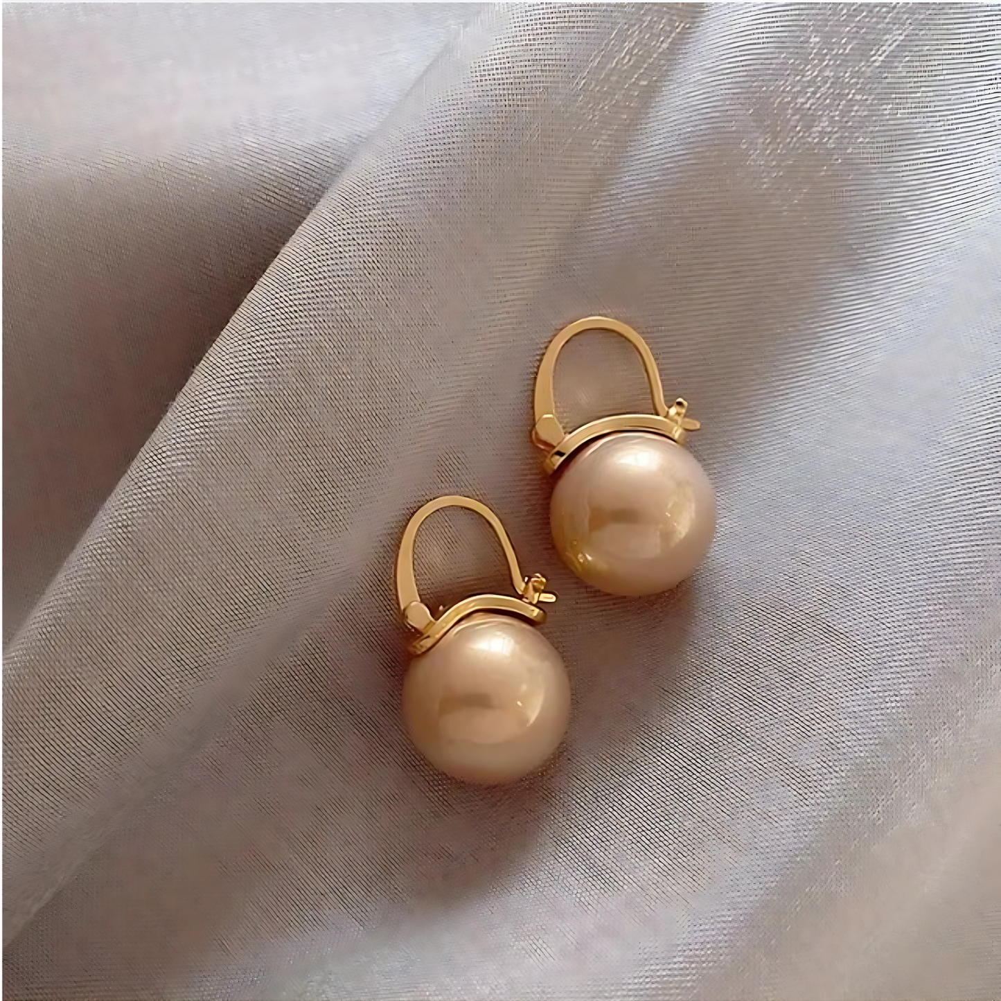 Minimalist Pearl Huggie Earrings