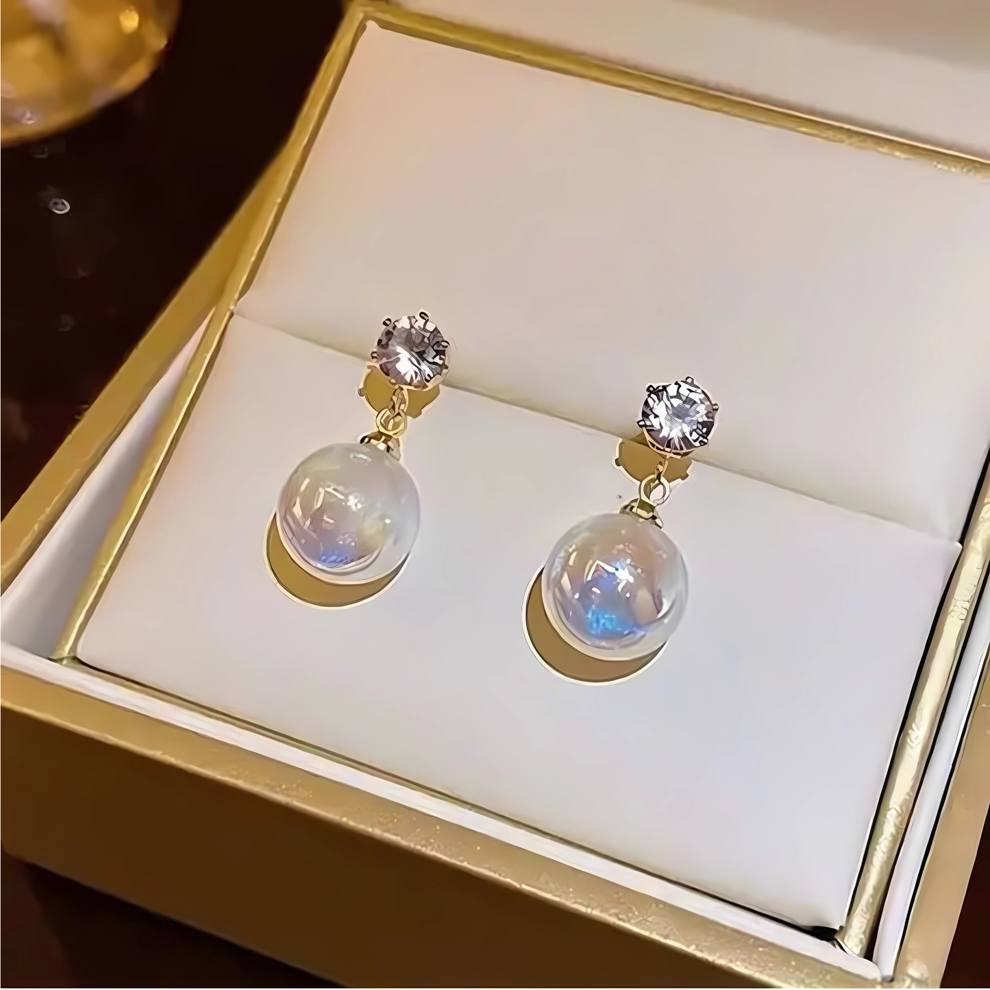 Dazzling White Pearl Korean Earrings for Office Wear, Casual wear