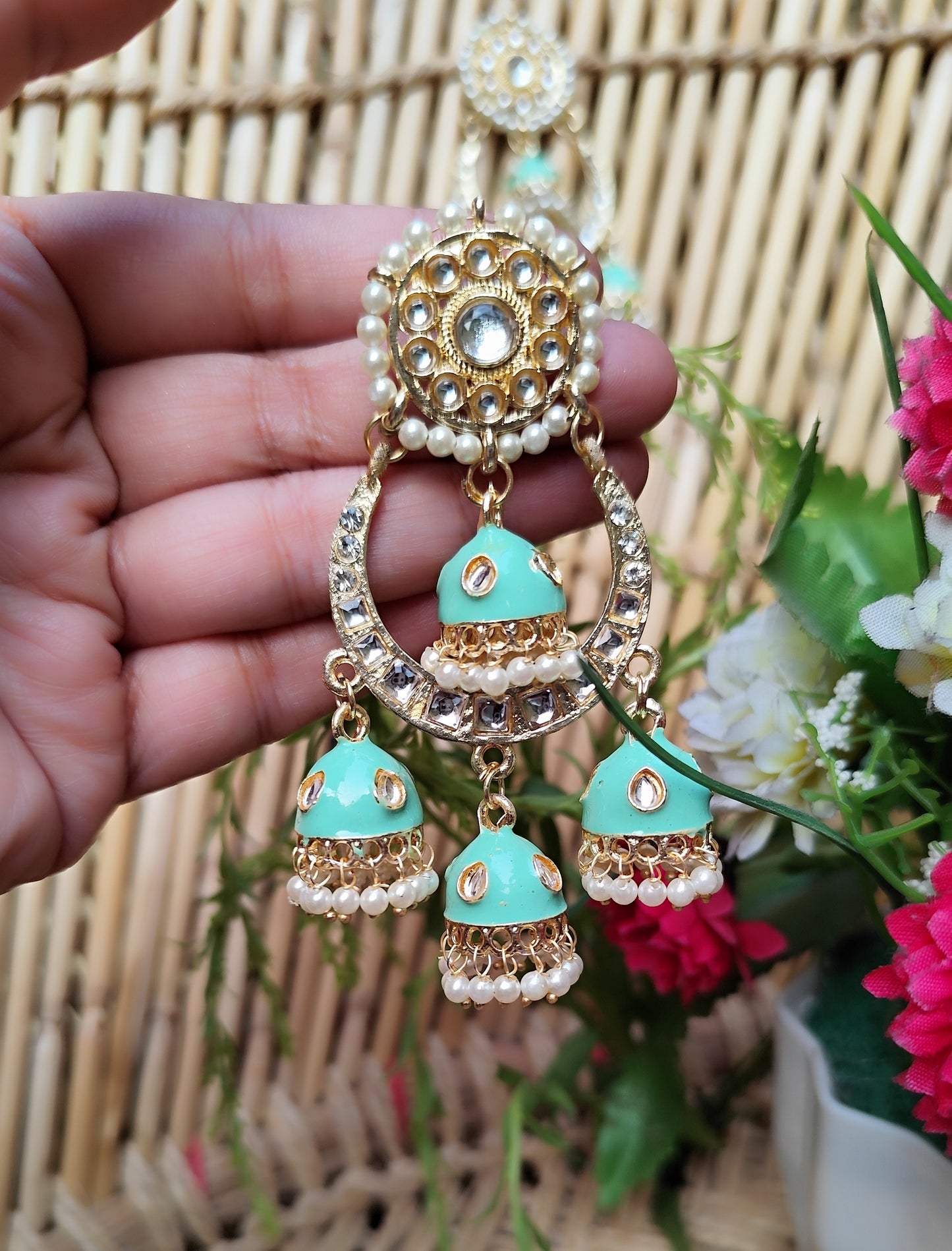 Pastel Green Latkan Jhumka