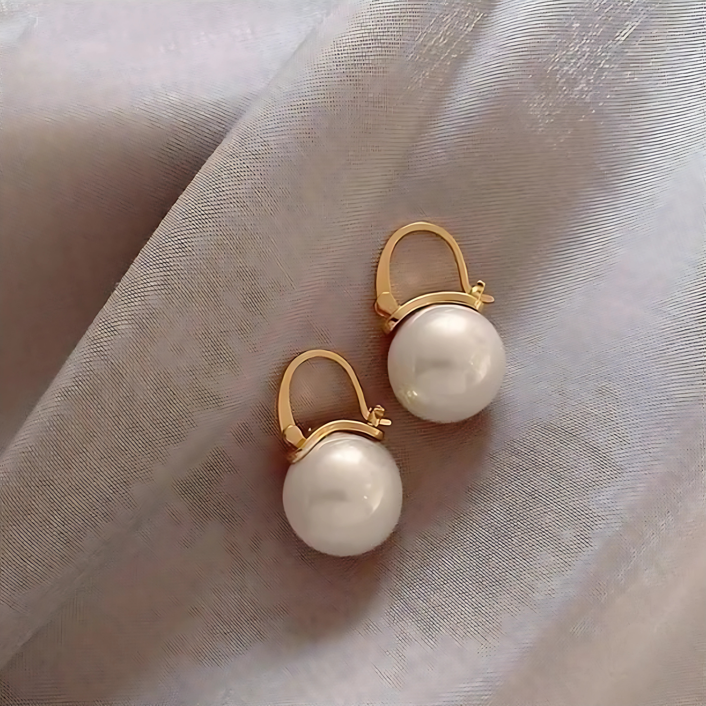 Classic Pearl Hoop Earrings