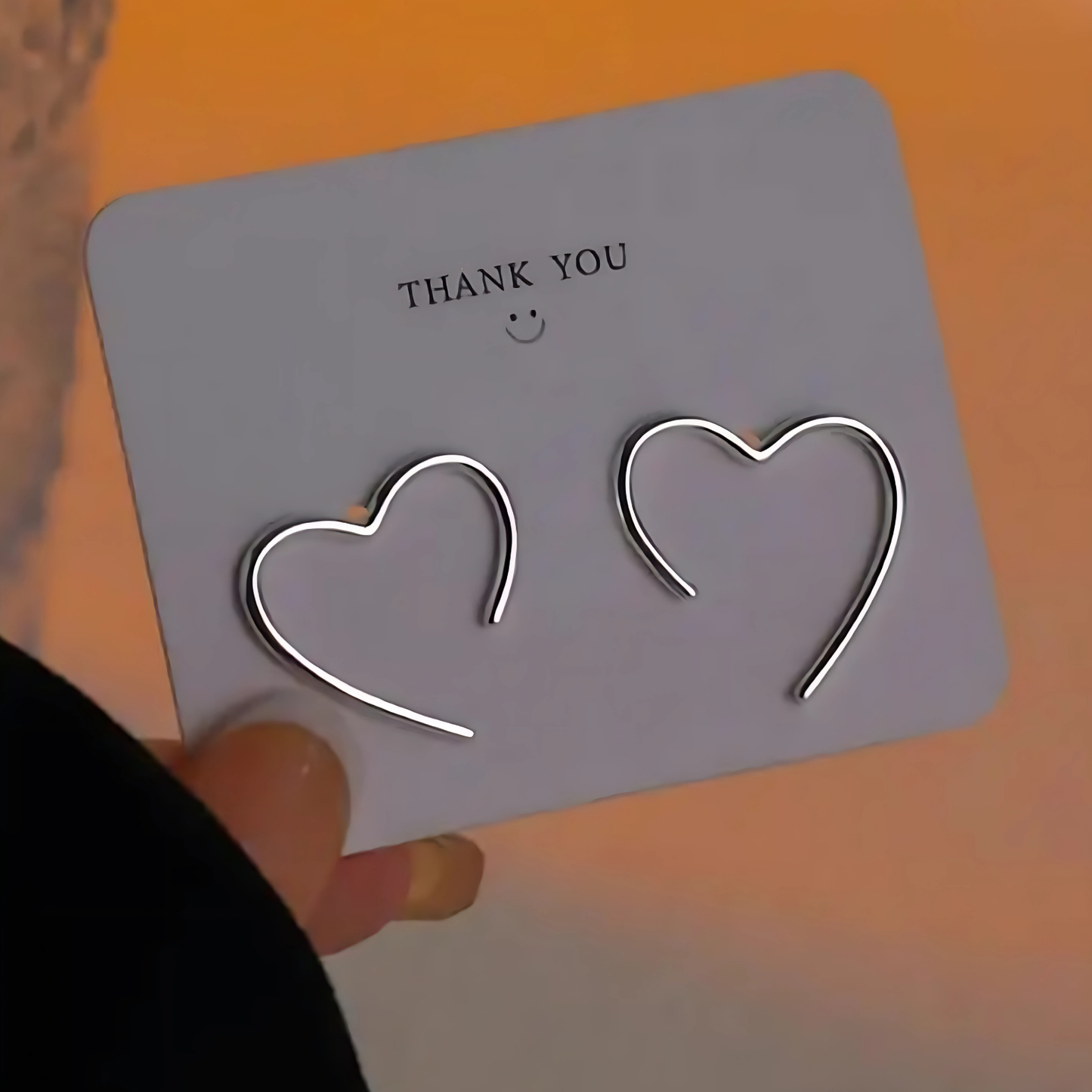 Stunning Sterling Silver Heart Hoop Earrings