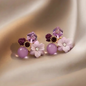 Korean Style Purple Earrings