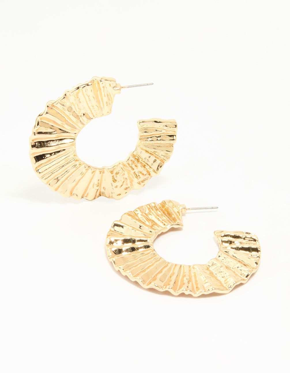 Bold hammered finish gold hoops with anti-tarnish coating – lightweight and durable earrings